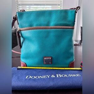 Dooney & Bourke Turquoise and Burgundy Crossbody Bag